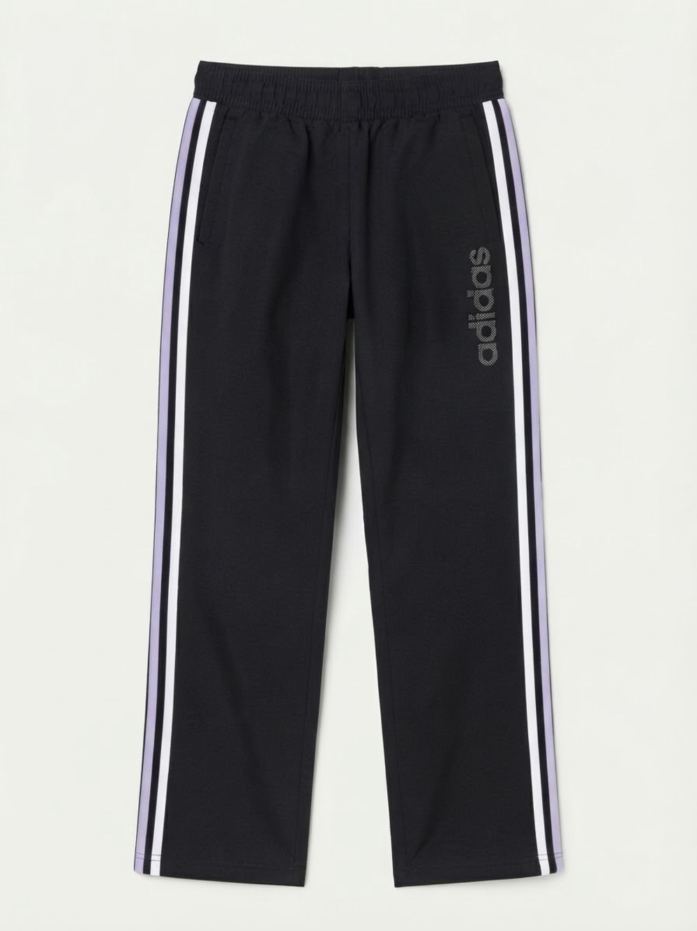 Vintage Adidas Women's Black & Purple Track Pants Y2K Size M